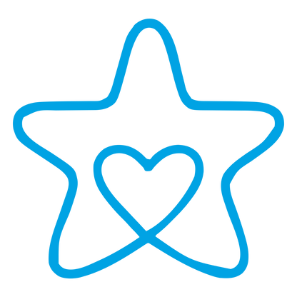 Star Heart Monoline Logo #00a3e4