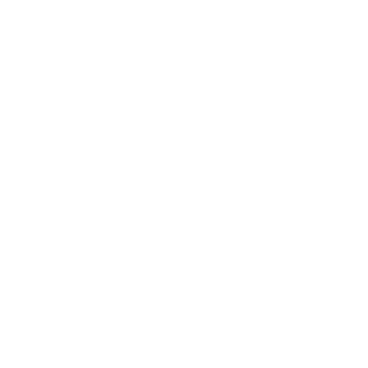 Star Heart Monoline Logo #ffffff