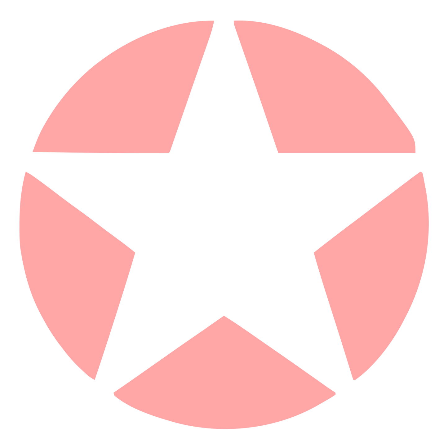Star Circle Negative Space Logo #ffa6a6