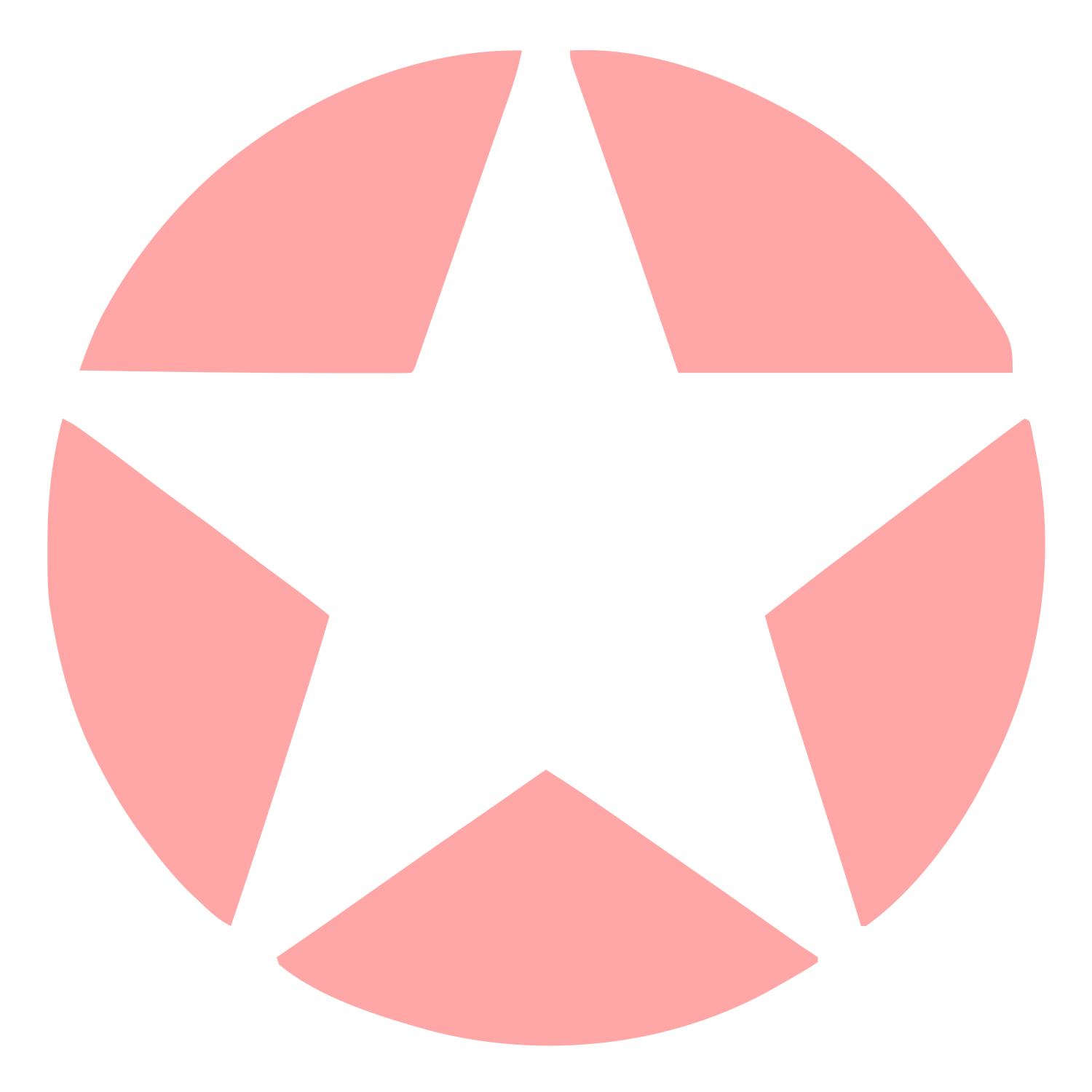 Star Circle Negative Space Logo #ffa6a6
