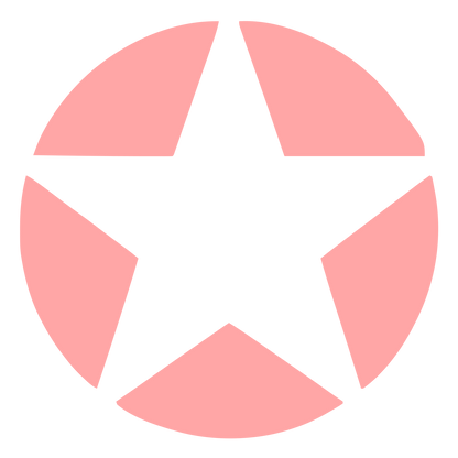Star Circle Negative Space Logo #ffa6a6
