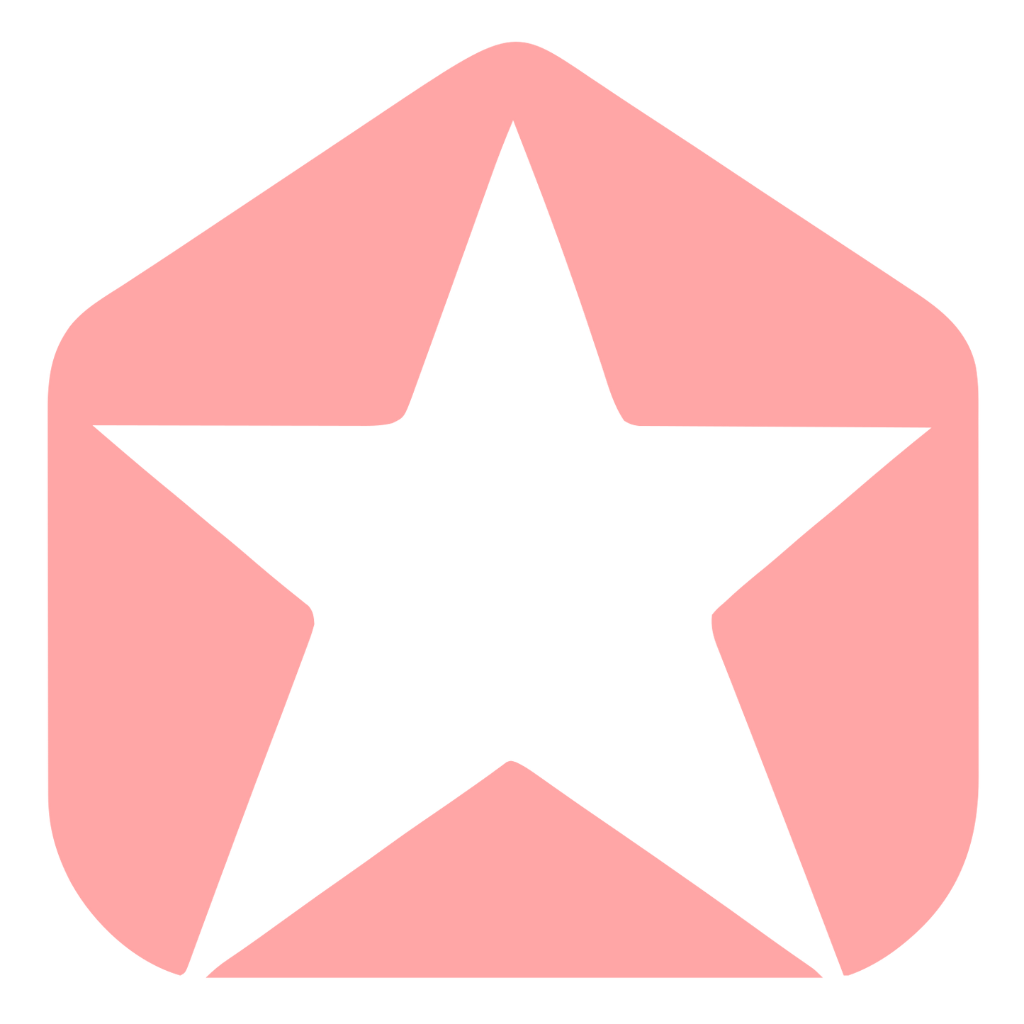 Star in Pentagon Logo #ffa6a6