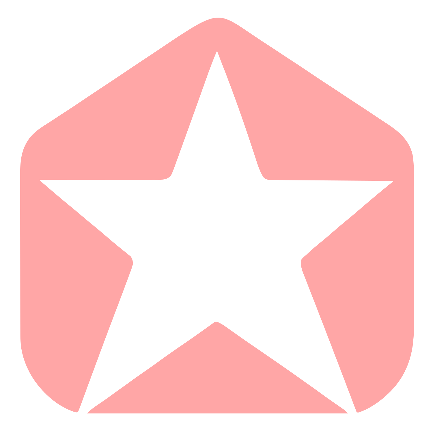 Star in Pentagon Logo #ffa6a6