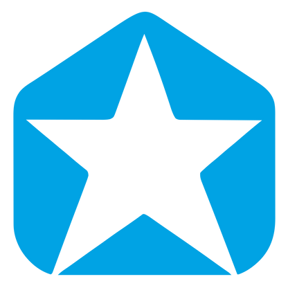 Star in Pentagon Logo #00a3e4