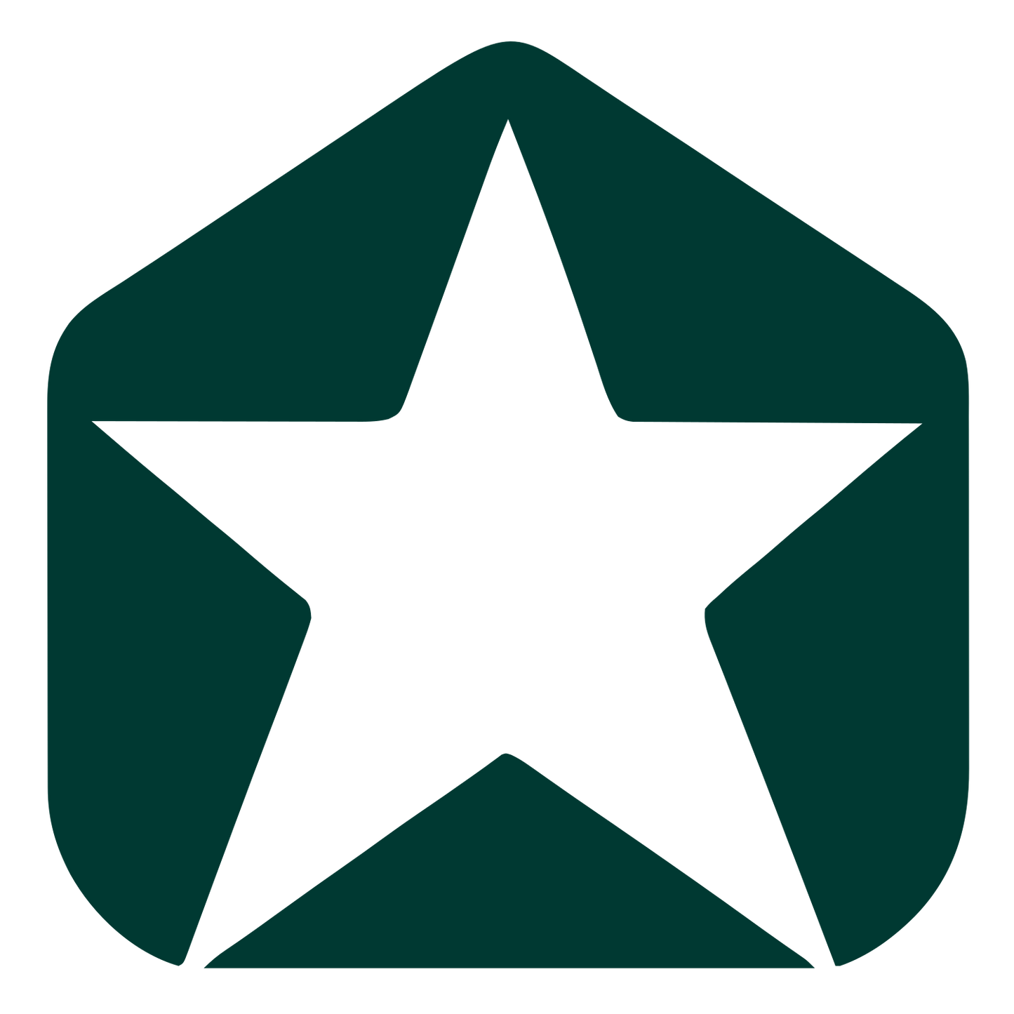 Star in Pentagon Logo #003932