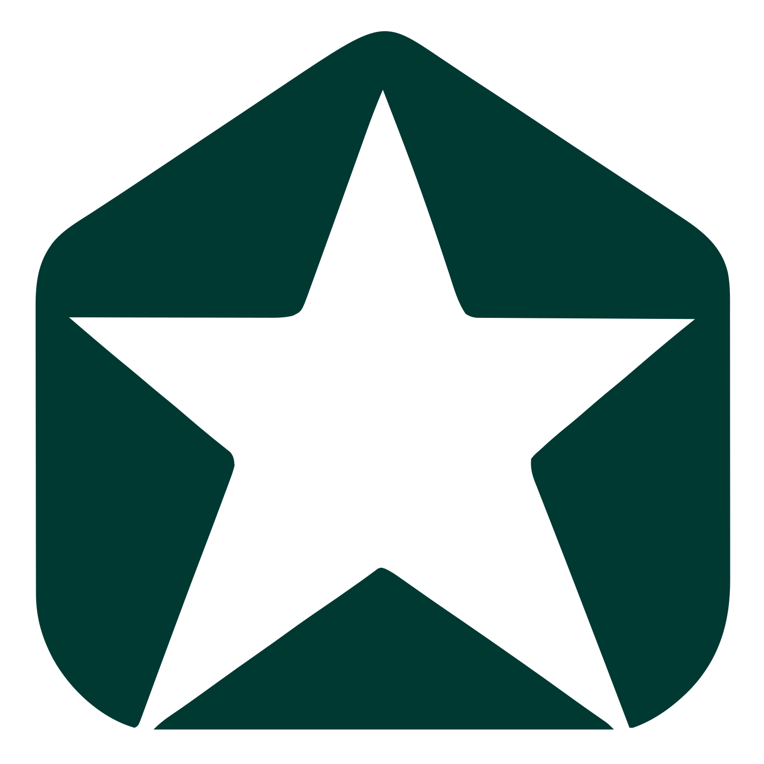 Star in Pentagon Logo #003932