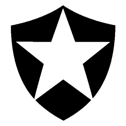 Star Shield Negative Space Logo