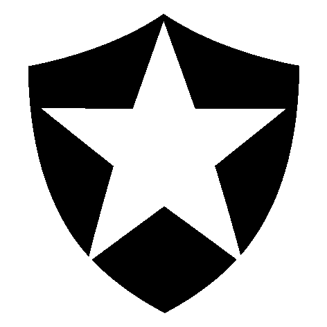Star Shield Negative Space Logo