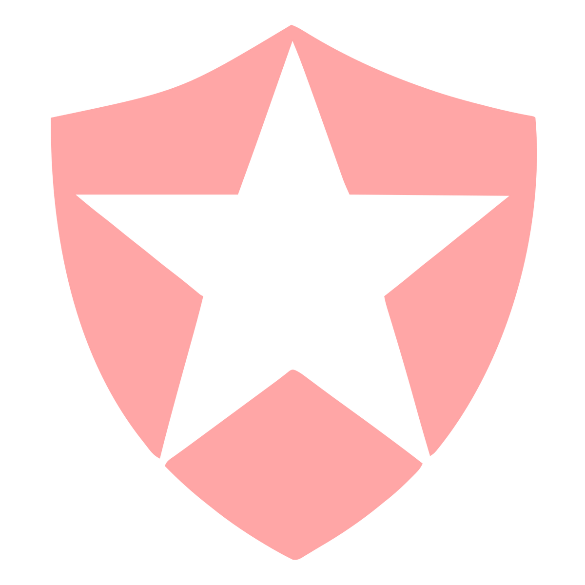 Star Shield Negative Space Logo #ffa6a6