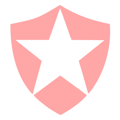 Star Shield Negative Space Logo #ffa6a6
