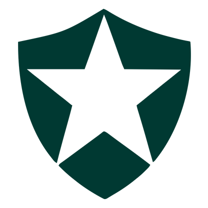 Star Shield Negative Space Logo #003932