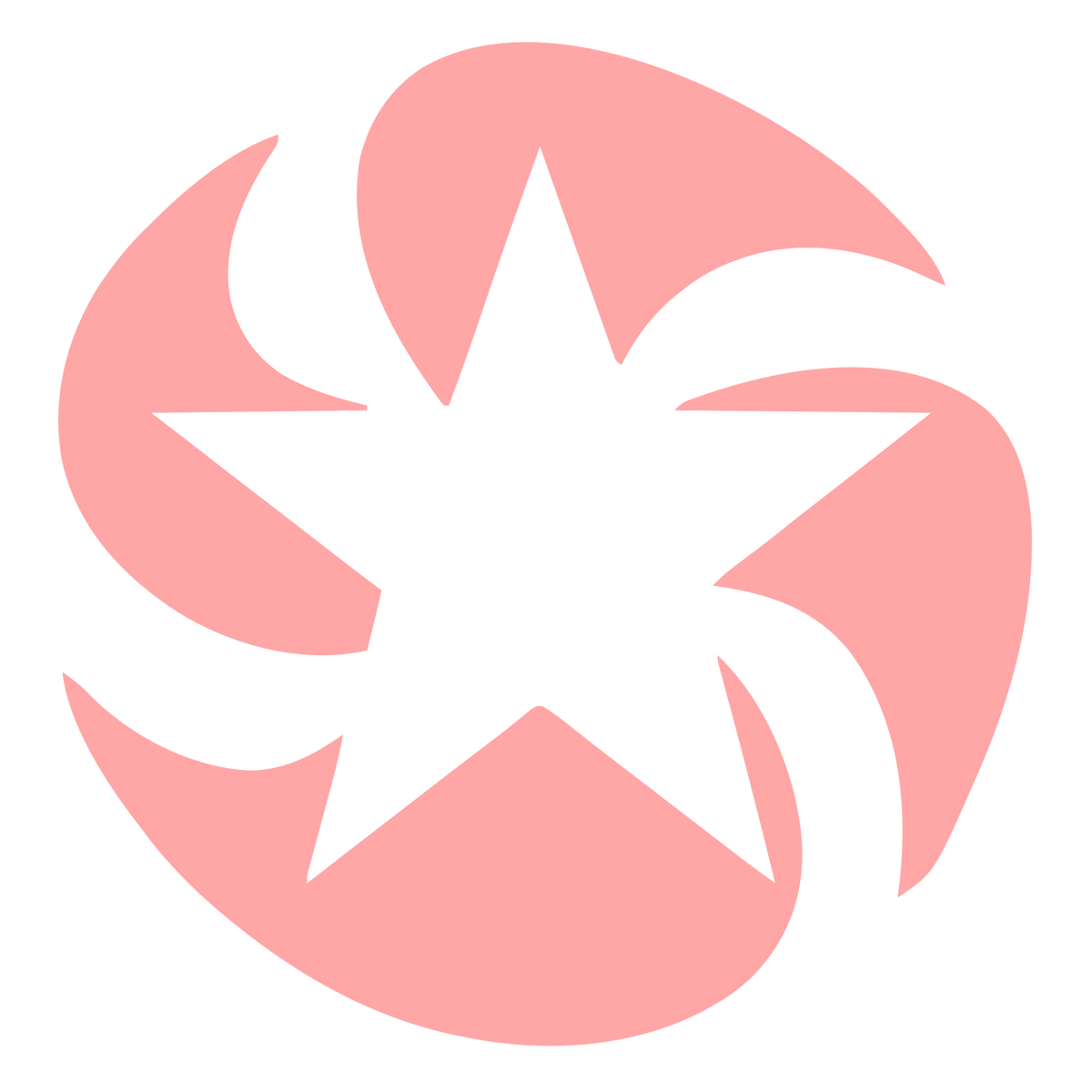 Spinning Star Swirl Logo #ffa6a6