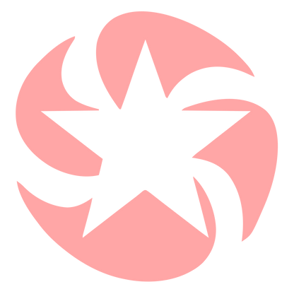 Spinning Star Swirl Logo #ffa6a6