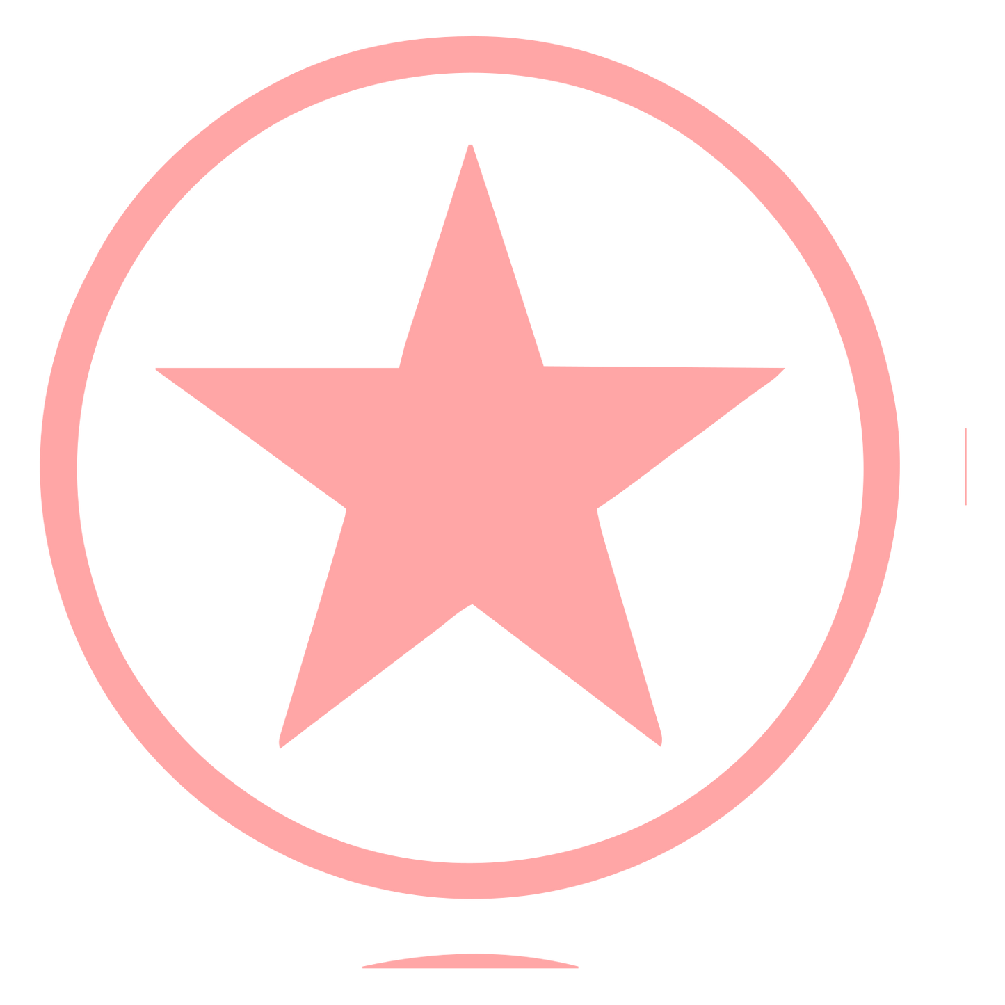 Star Circle Badge Logo #ffa6a6