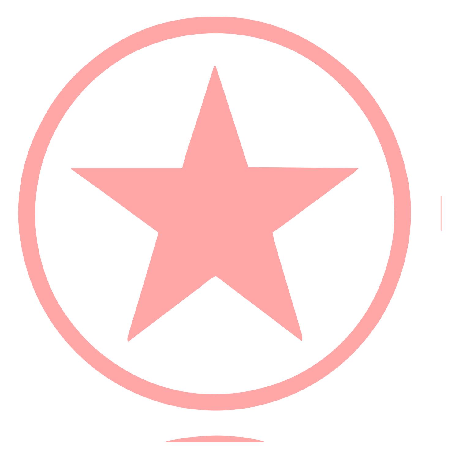 Star Circle Badge Logo #ffa6a6