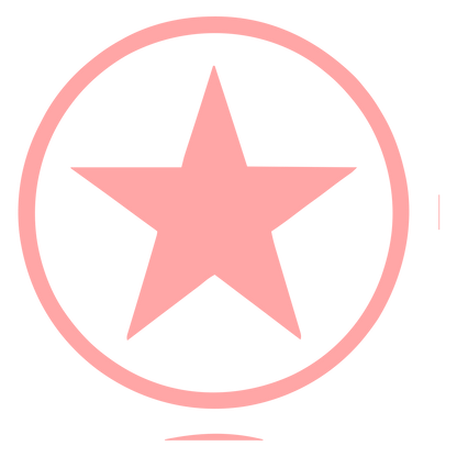Star Circle Badge Logo #ffa6a6