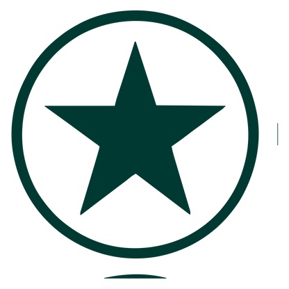 Star Circle Badge Logo #003932