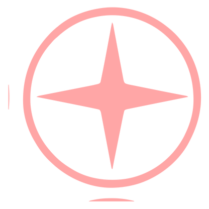 Four Point Star Circle Logo #ffa6a6