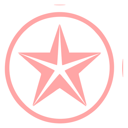 Nautical Star Circle Badge Logo #ffa6a6