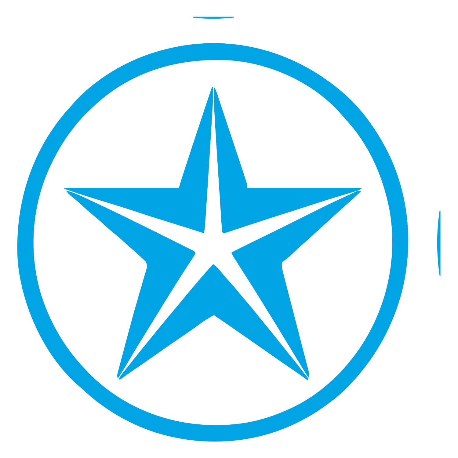 Nautical Star Circle Badge Logo #00a3e4