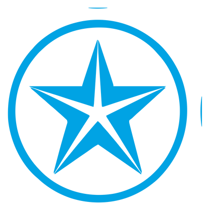 Nautical Star Circle Badge Logo #00a3e4