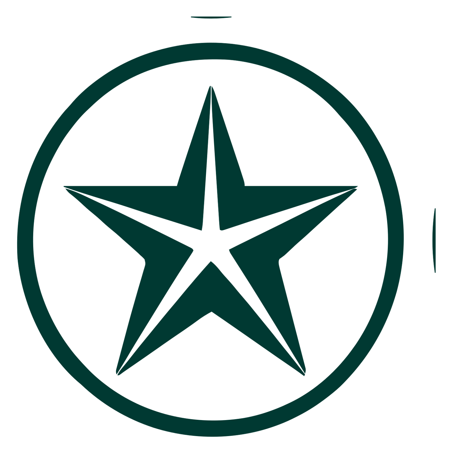 Nautical Star Circle Badge Logo #003932