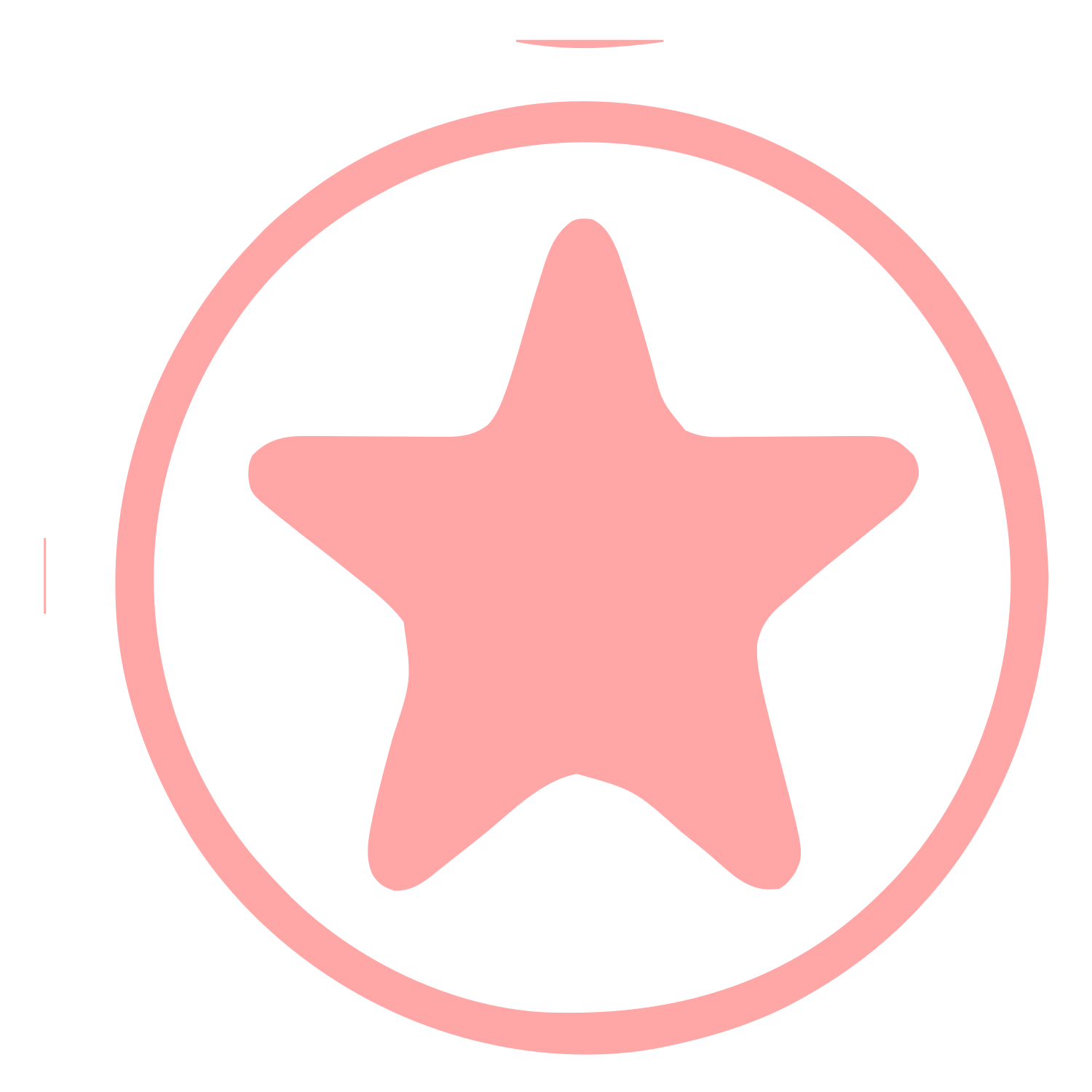 Star Circle Badge Logo #ffa6a6