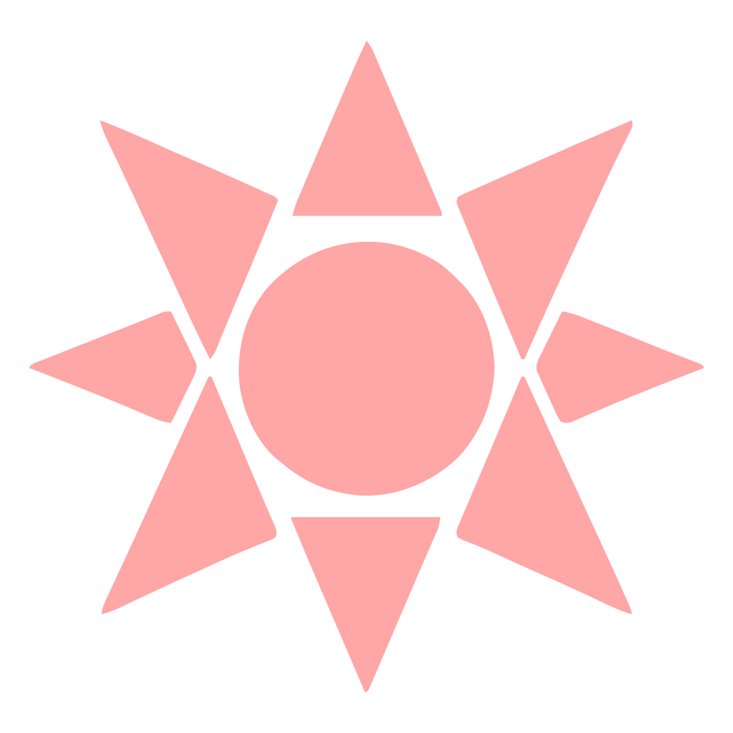 Bauhaus Sun Star Logo #ffa6a6