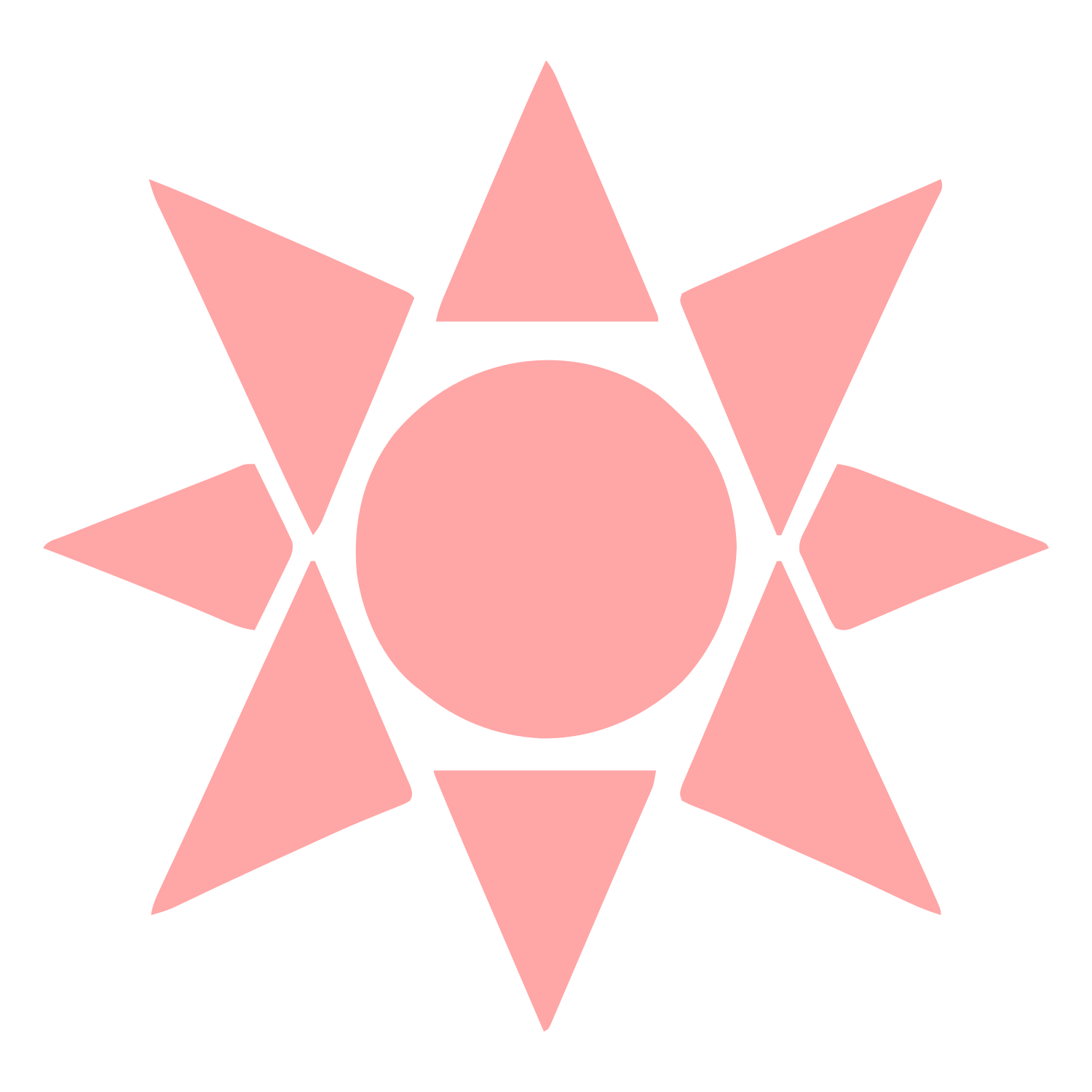 Bauhaus Sun Star Logo #ffa6a6