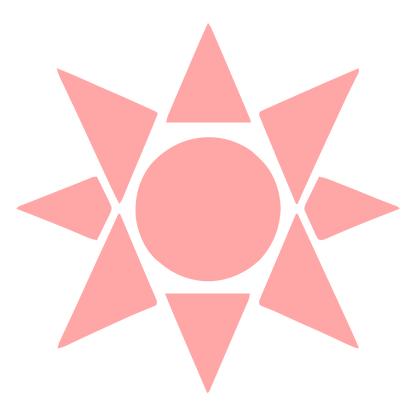 Bauhaus Sun Star Logo #ffa6a6