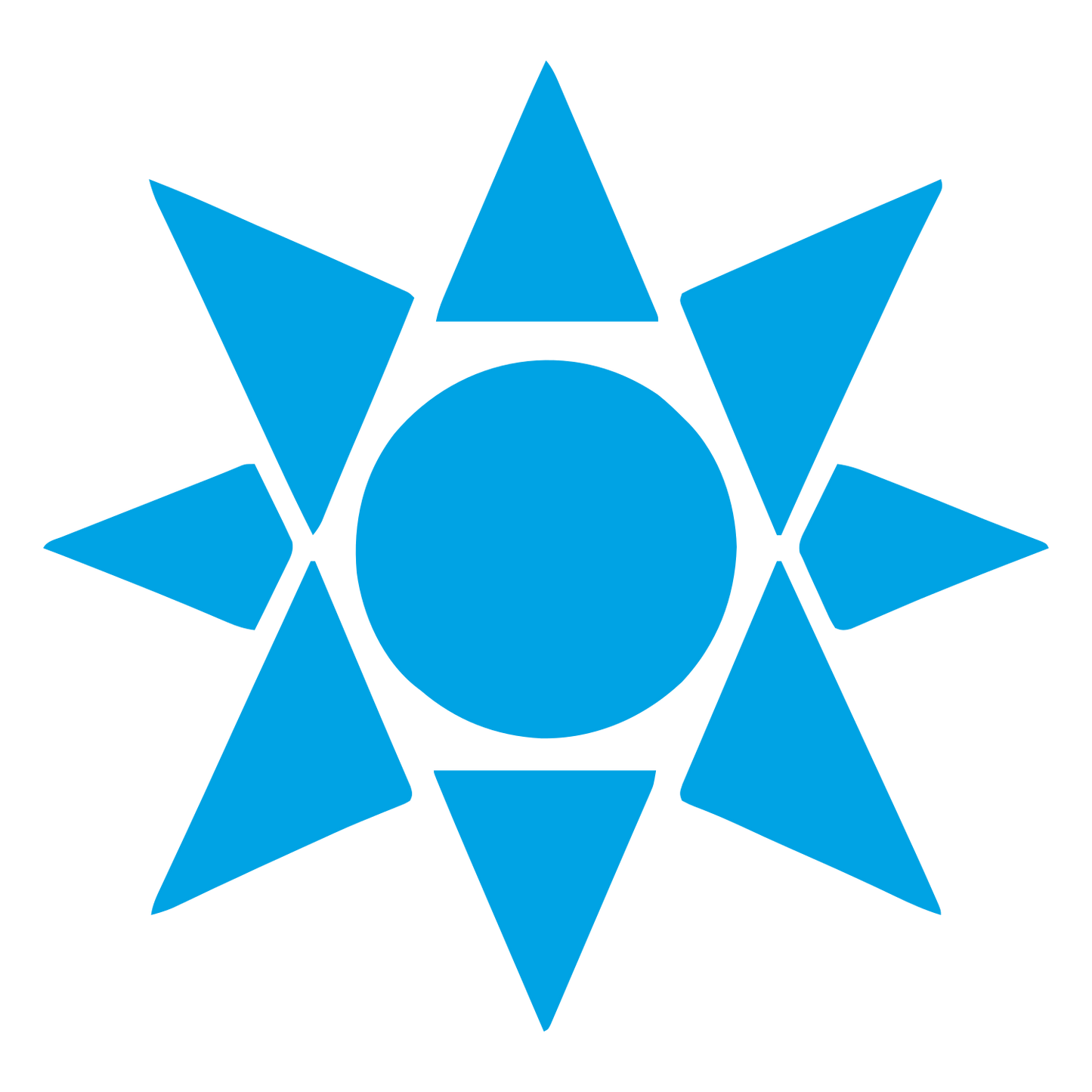 Bauhaus Sun Star Logo #00a3e4