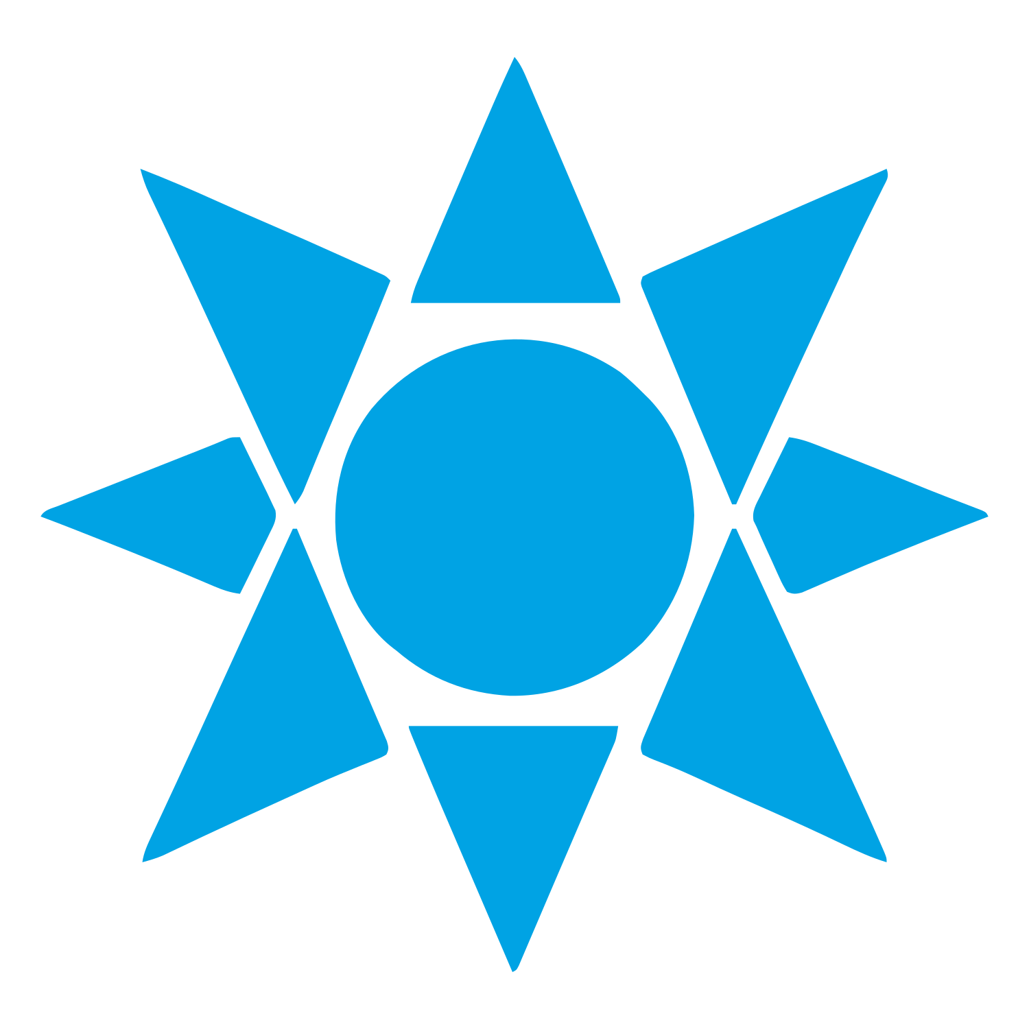 Bauhaus Sun Star Logo #00a3e4