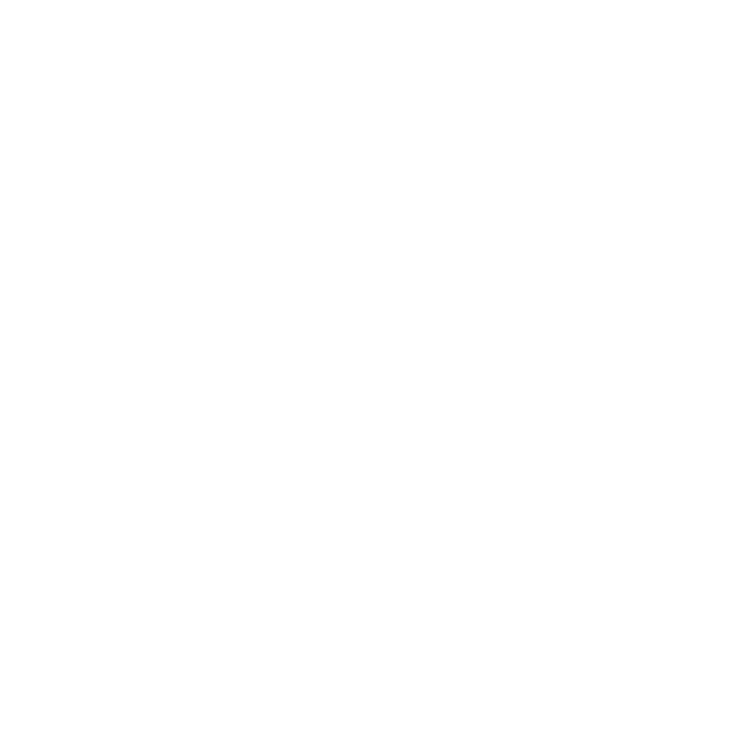 Bauhaus Sun Star Logo #ffffff