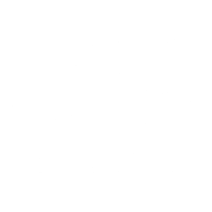 Bauhaus Sun Star Logo #ffffff