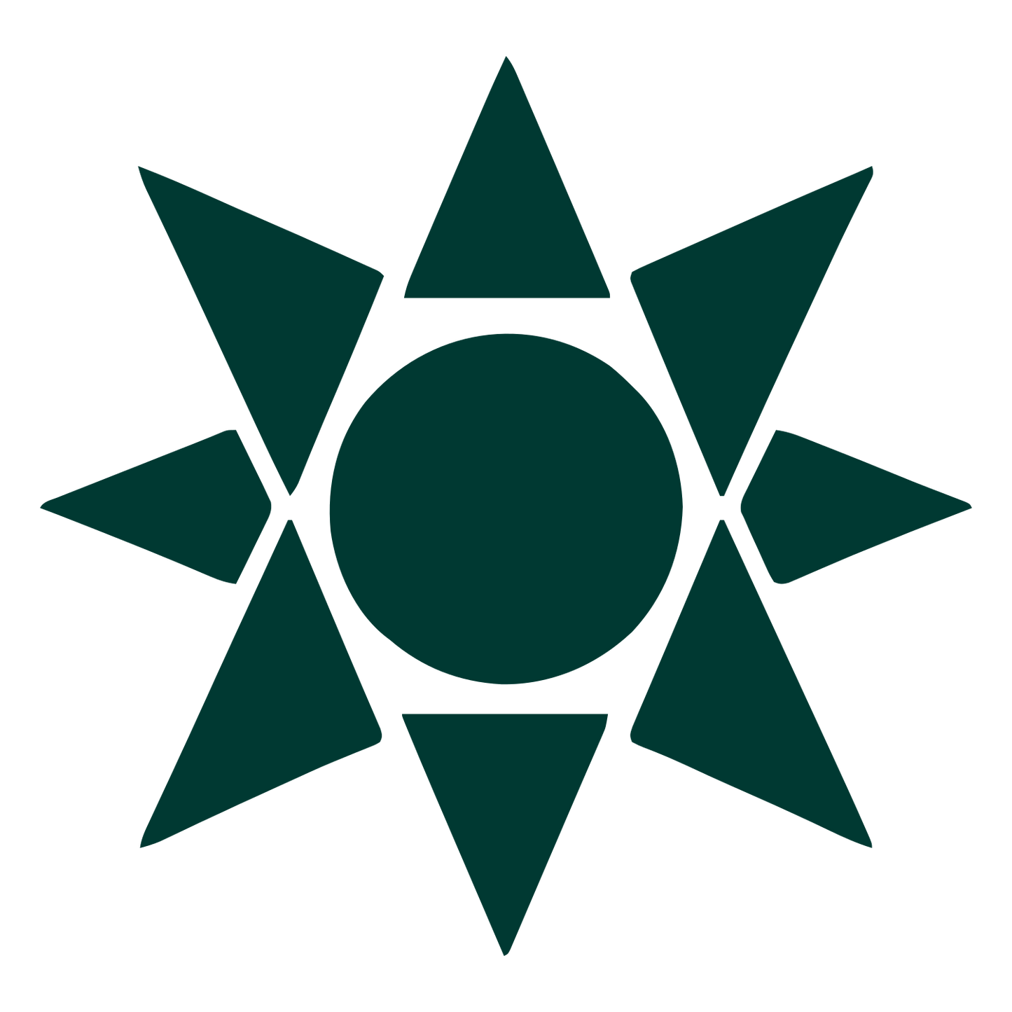 Bauhaus Sun Star Logo #003932