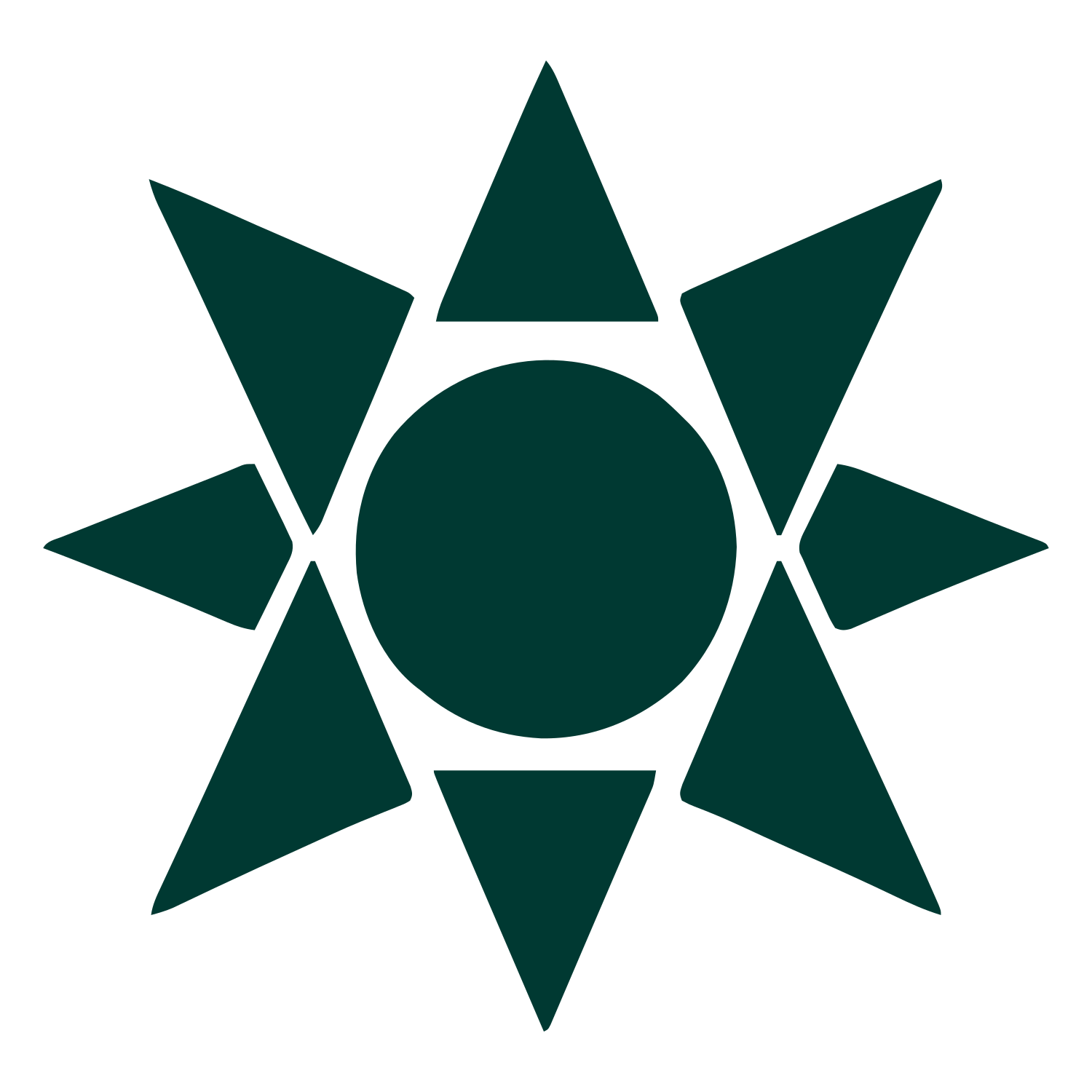 Bauhaus Sun Star Logo #003932