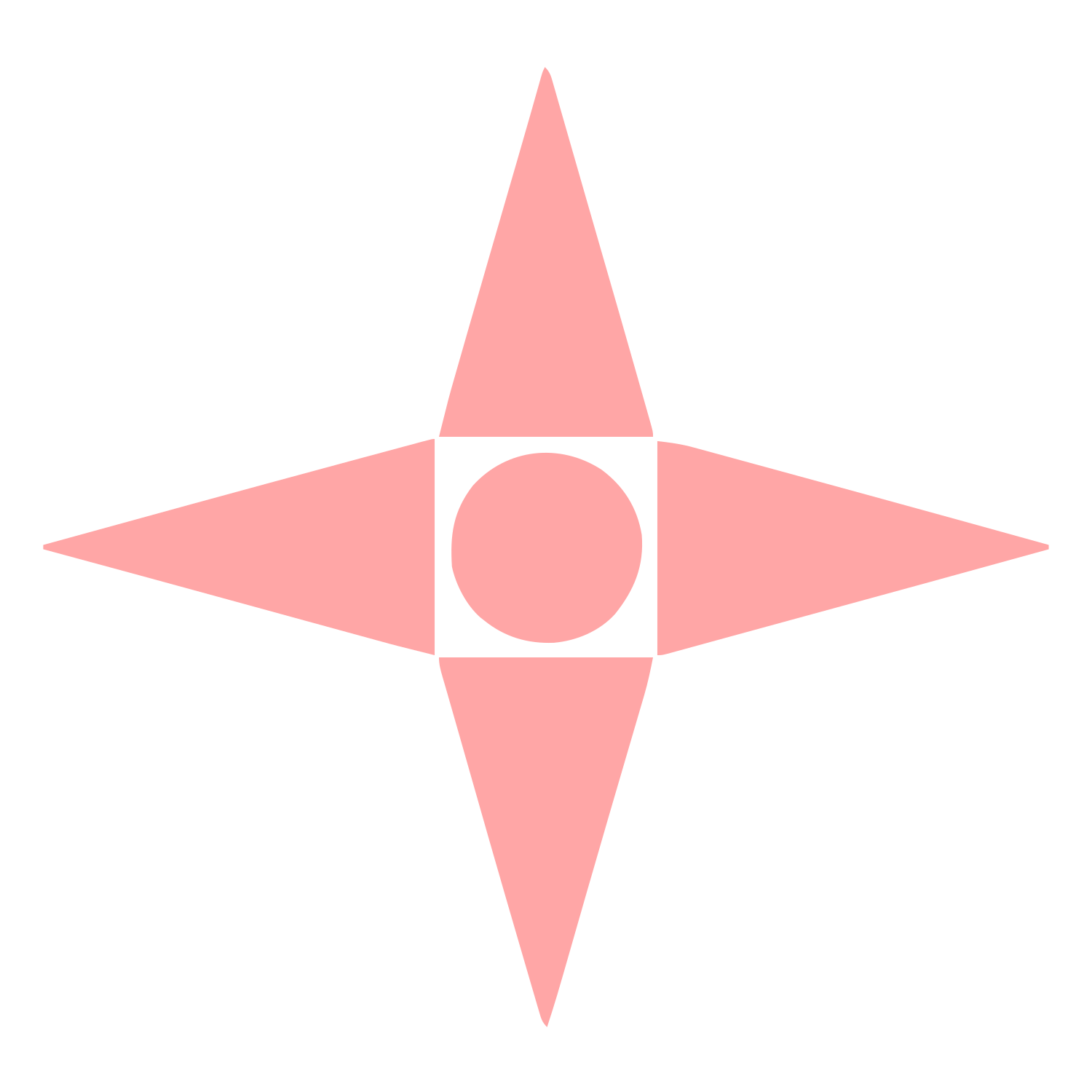 Bauhaus Four Point Star Logo #ffa6a6