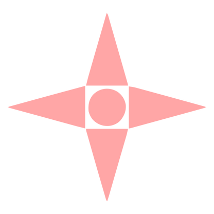 Bauhaus Four Point Star Logo #ffa6a6
