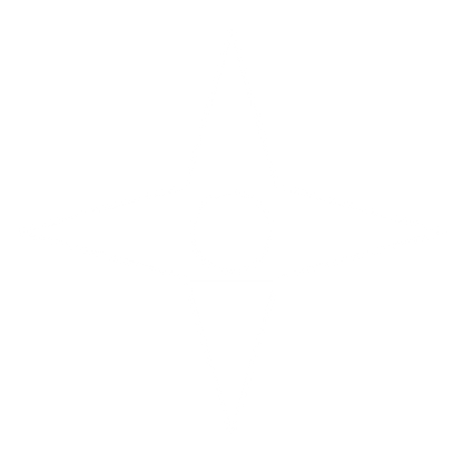 Bauhaus Four Point Star Logo #ffffff