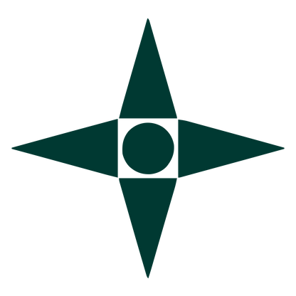 Bauhaus Four Point Star Logo #003932