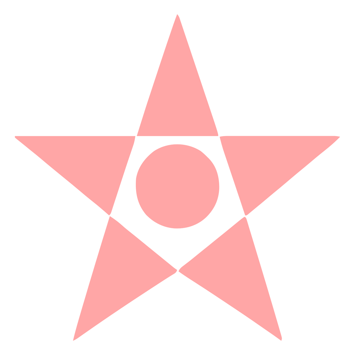 Bauhaus Star Circle Logo #ffa6a6