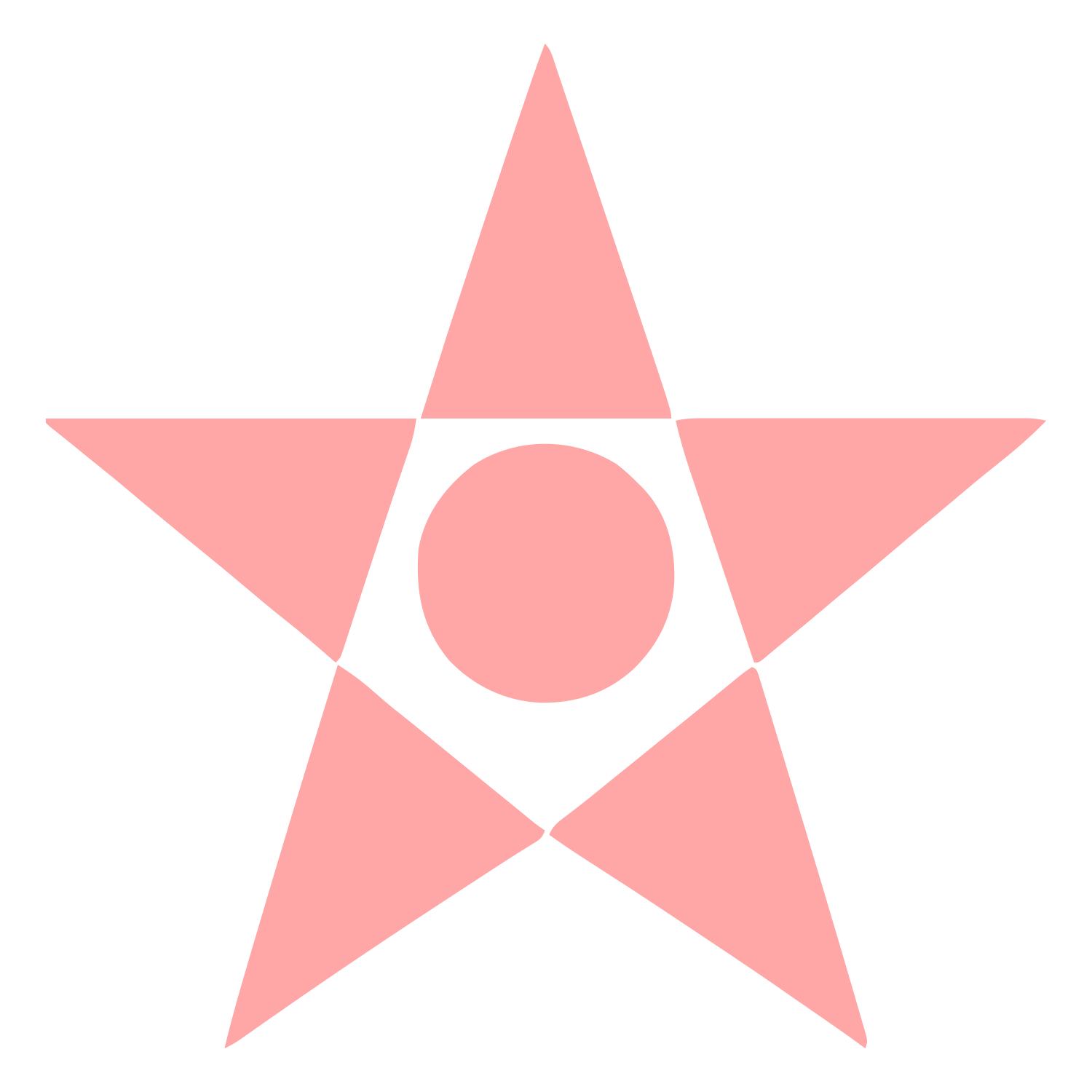 Bauhaus Star Circle Logo #ffa6a6