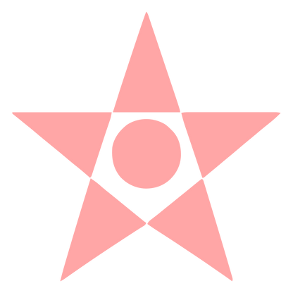 Bauhaus Star Circle Logo #ffa6a6