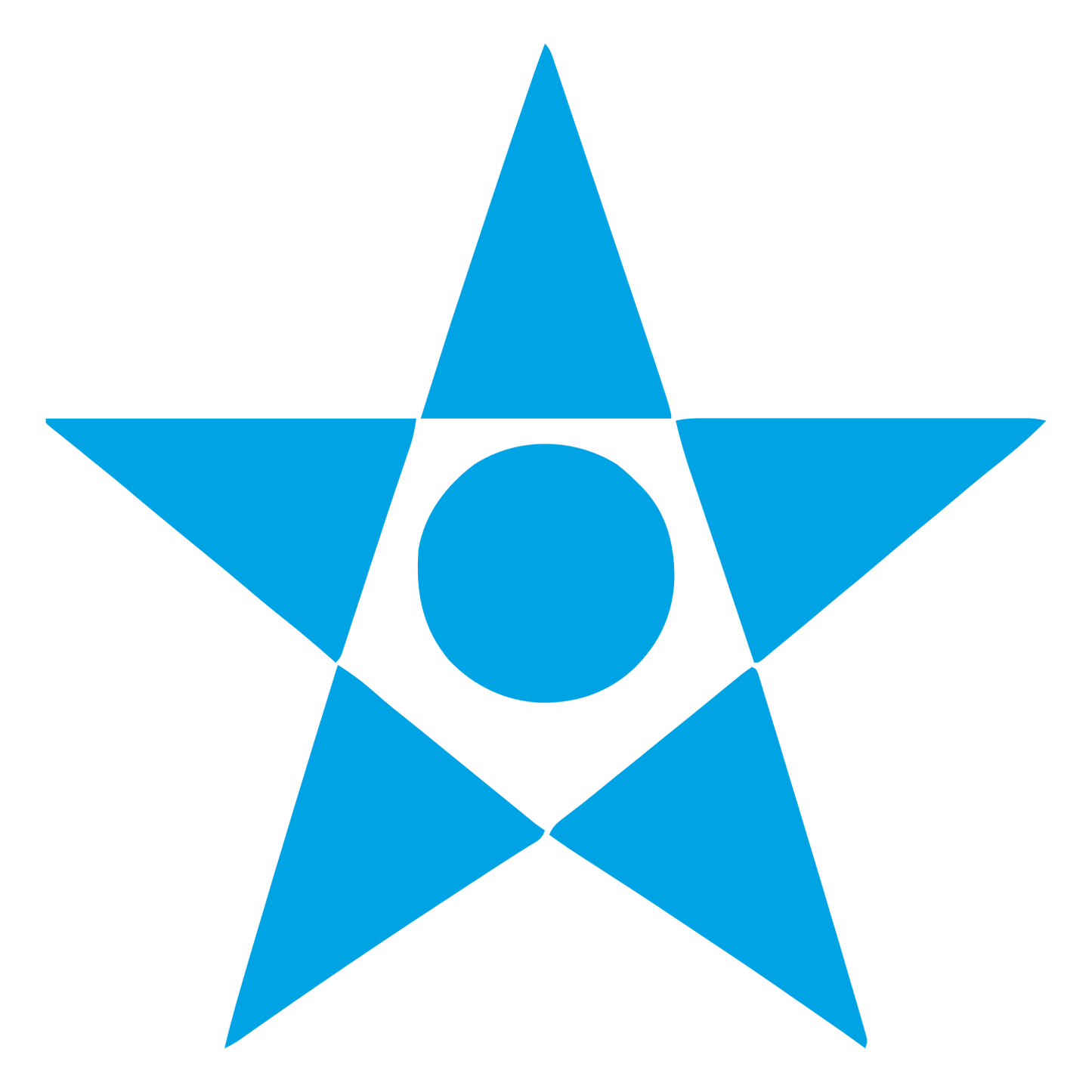 Bauhaus Star Circle Logo #00a3e4