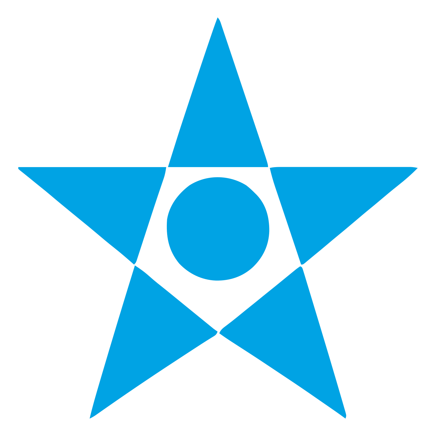 Bauhaus Star Circle Logo #00a3e4