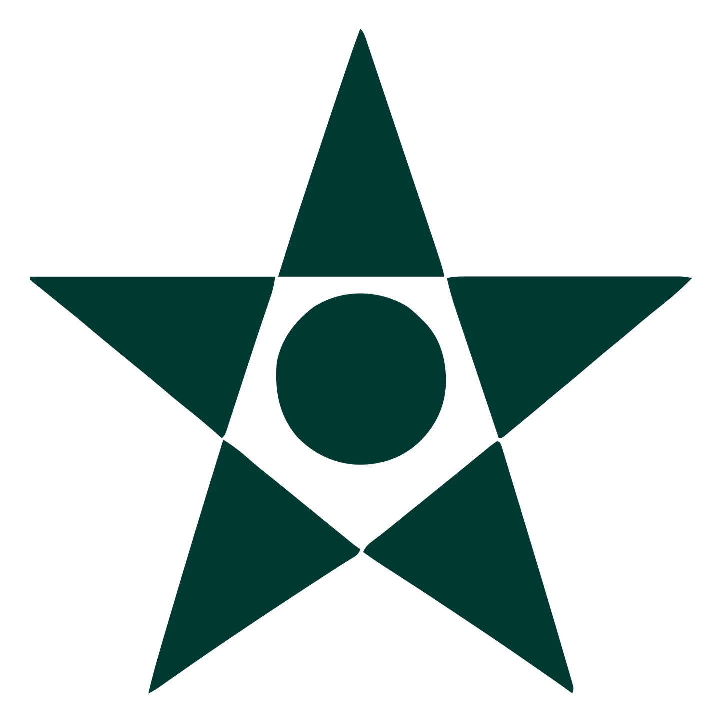 Bauhaus Star Circle Logo #003932
