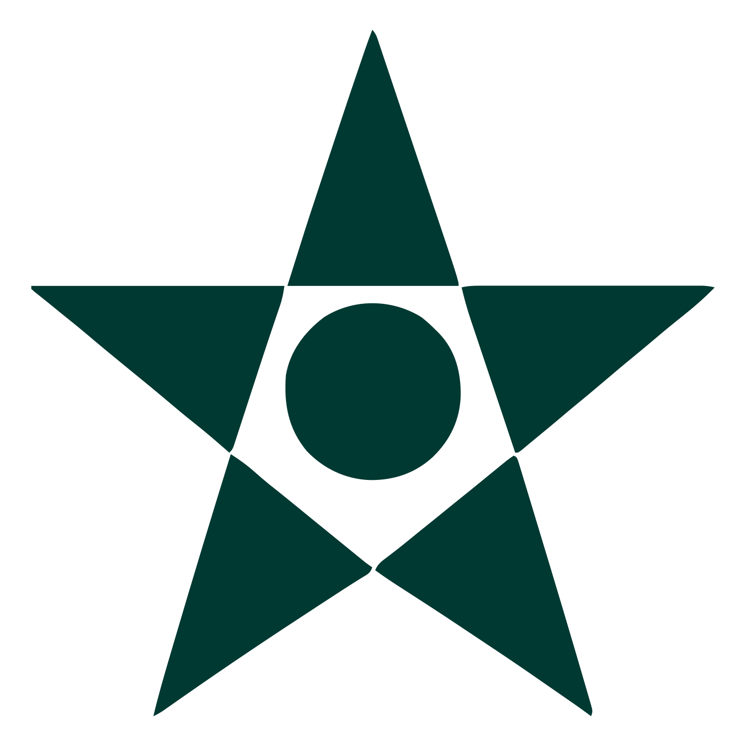 Bauhaus Star Circle Logo #003932