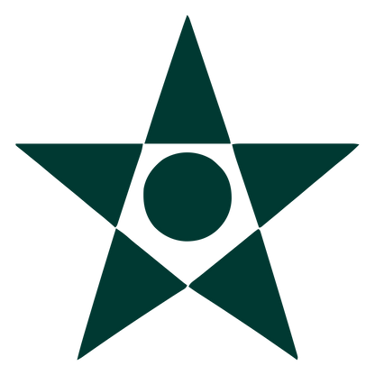 Bauhaus Star Circle Logo #003932