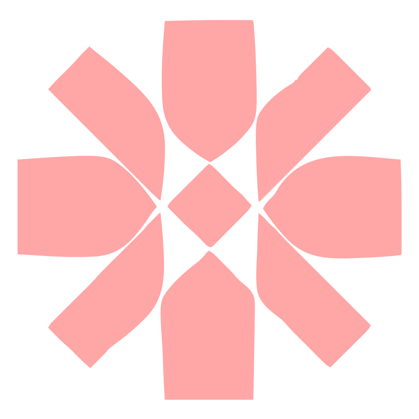 Bauhaus Asterisk Star Logo #ffa6a6