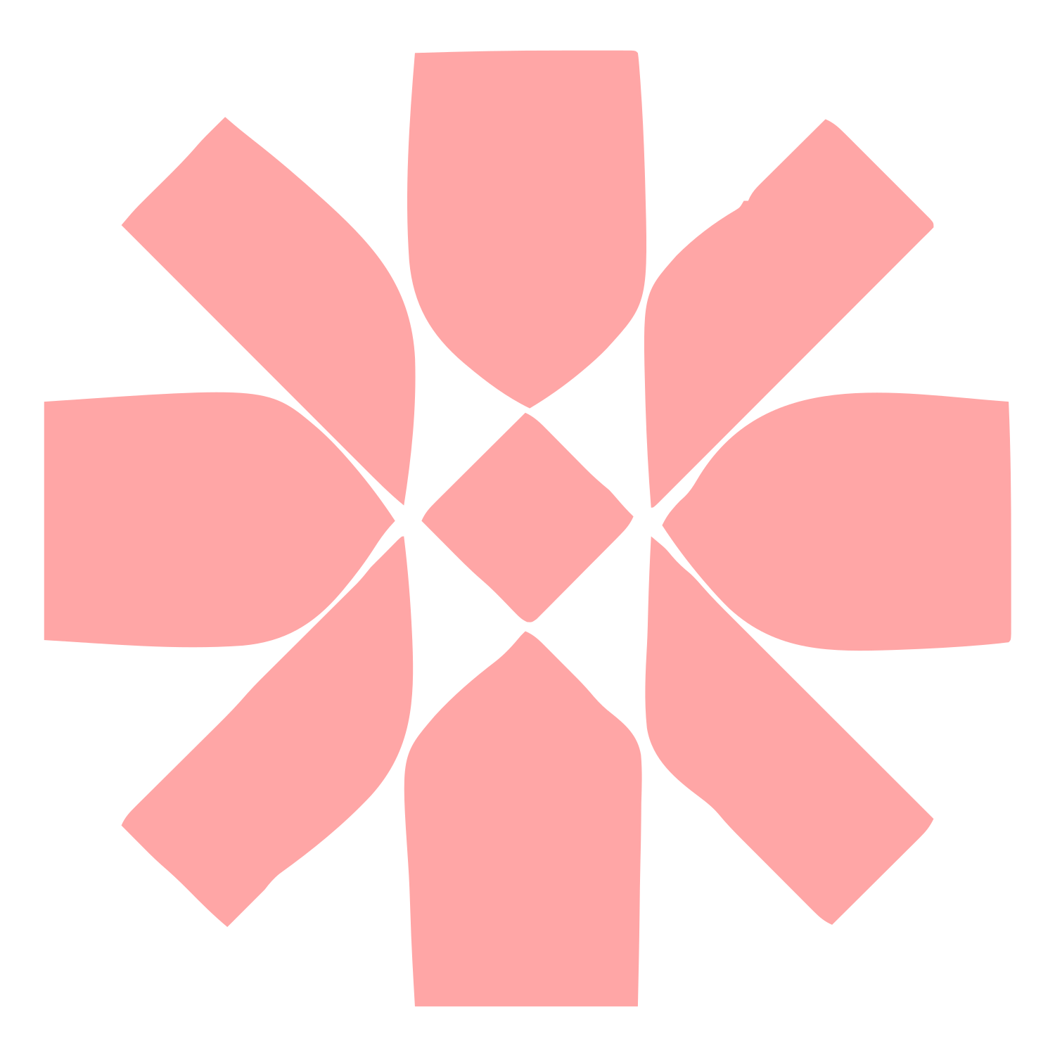 Bauhaus Asterisk Star Logo #ffa6a6
